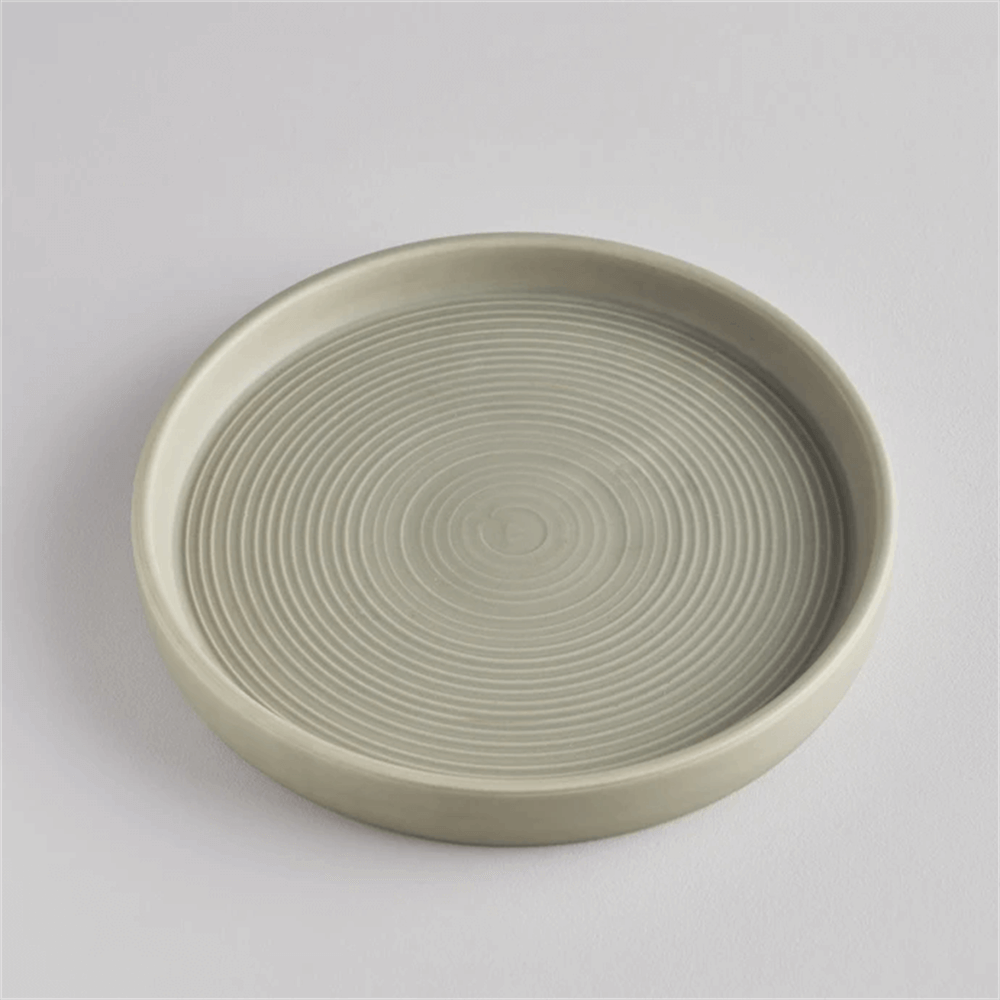 St Eval Candle Plate Large Light Grey